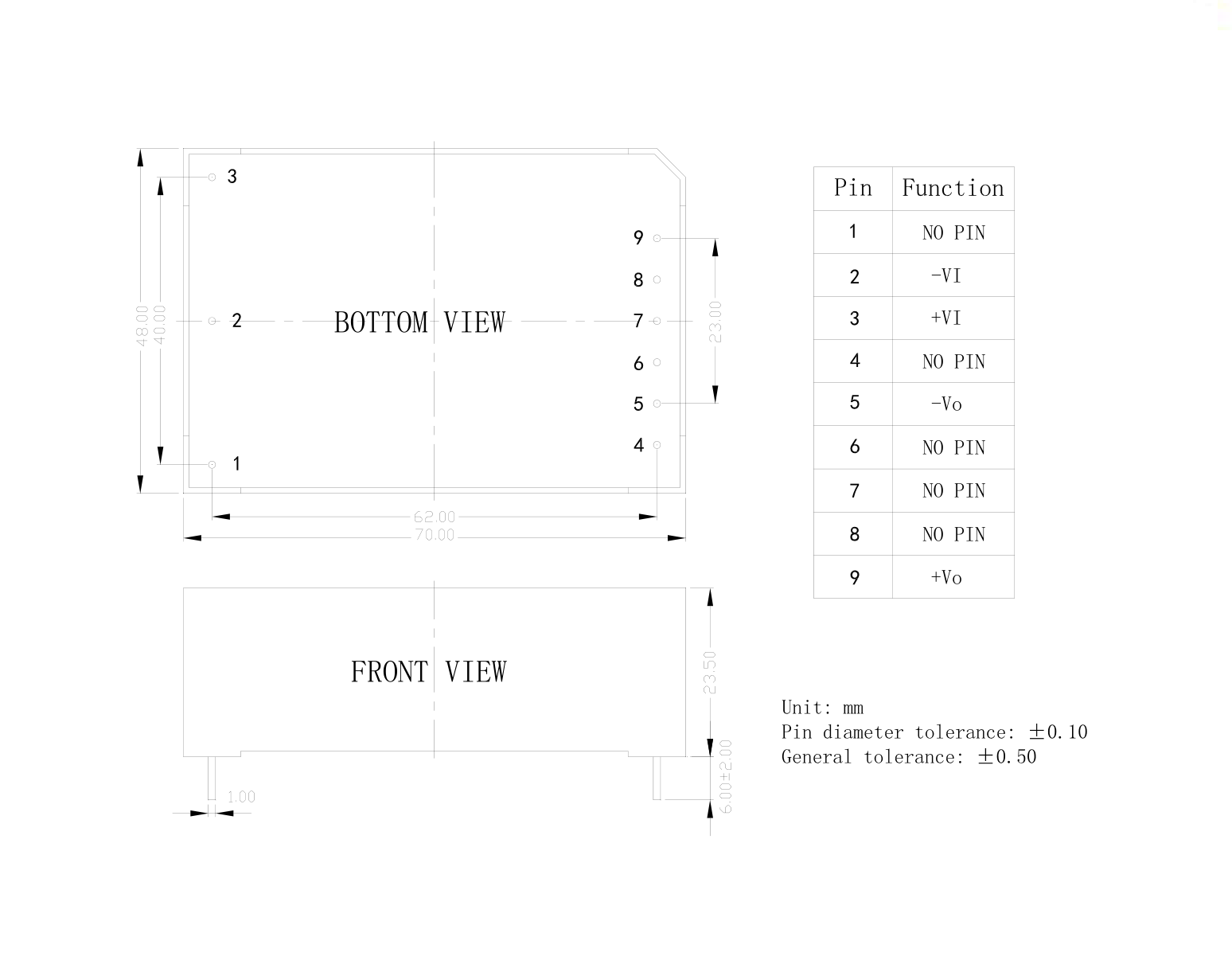 GH15(25)-V2Xxx DC-DC Power Supply Module – Ultra Wide Input, Isolated Single/Dual Output - Image 2
