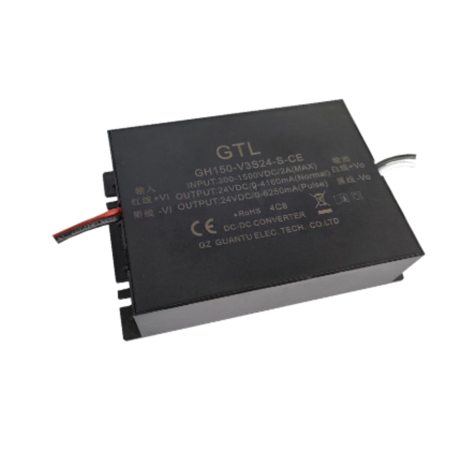 GH150-V3Sxx-S-CE DC-DC Power Supply Module – Ultra Wide Input, Isolated Single Output, CE Certified