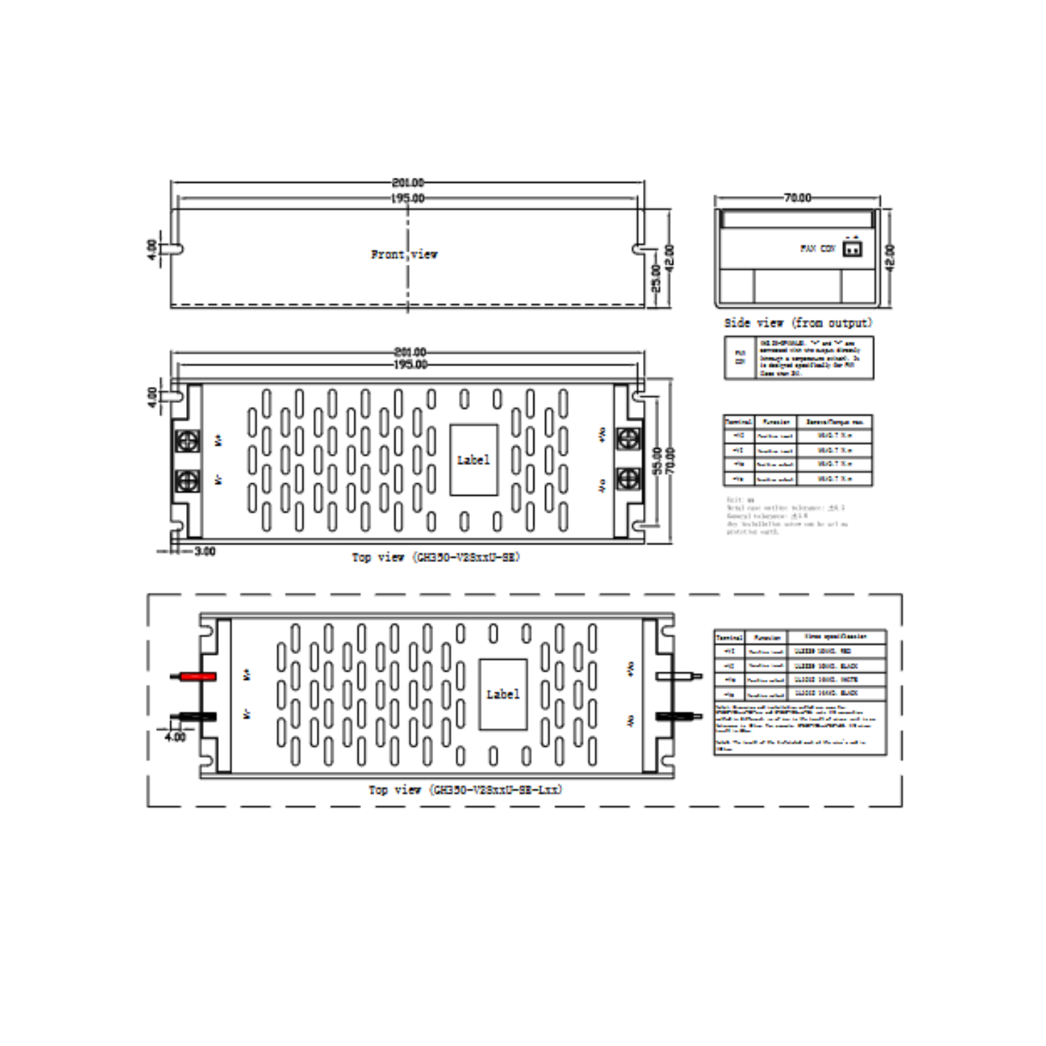 GH350-V2SxxU-SE(-Lxx) DC-DC Power Supply Module – Ultra Wide Input, Isolated Single Output - Image 2