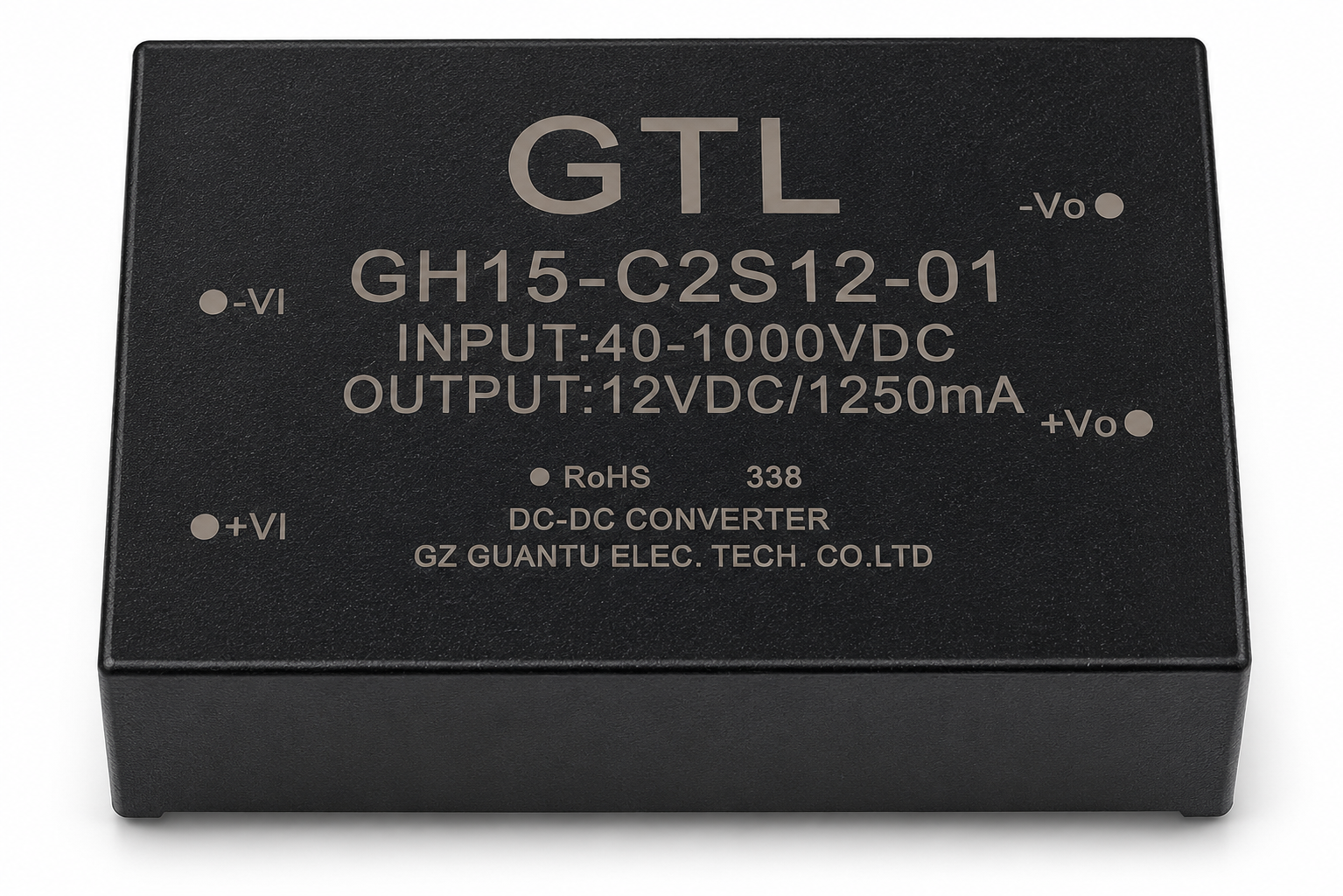 GH15(25)-C2Sxx-01 DC-DC Power Supply Module – Super Wide DC Input, Isolated Single Output